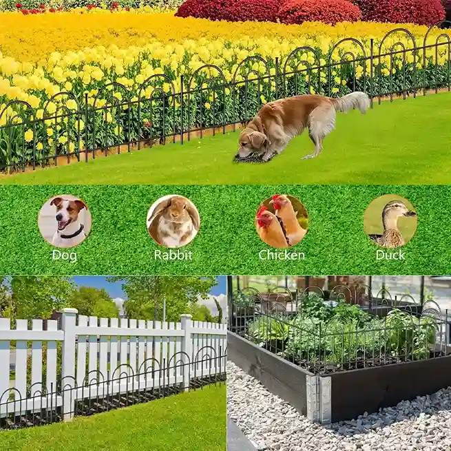 Animal Barrier Fence, 32 Panels No Dig Fence for Dogs Rabbit