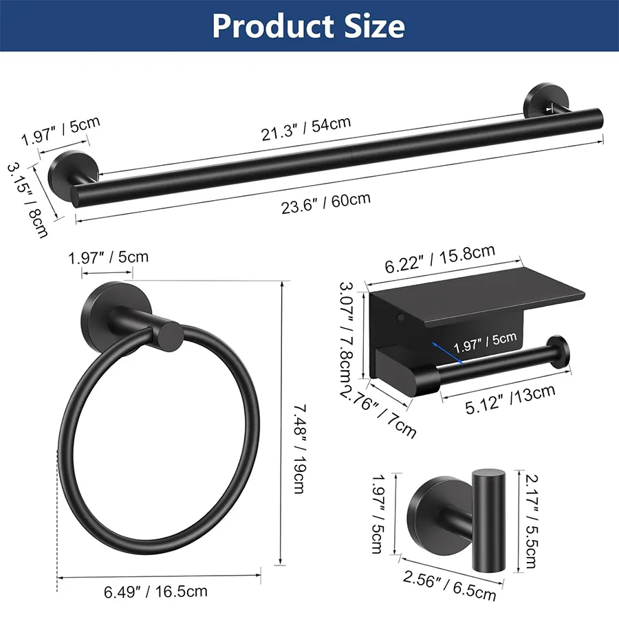 Bathroom Towel Bar Holder