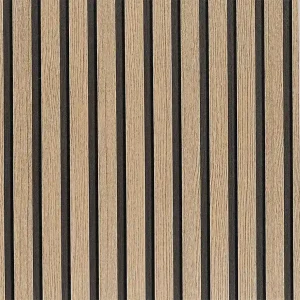 Brown Wood Slat Peel and Stick Wallpaper