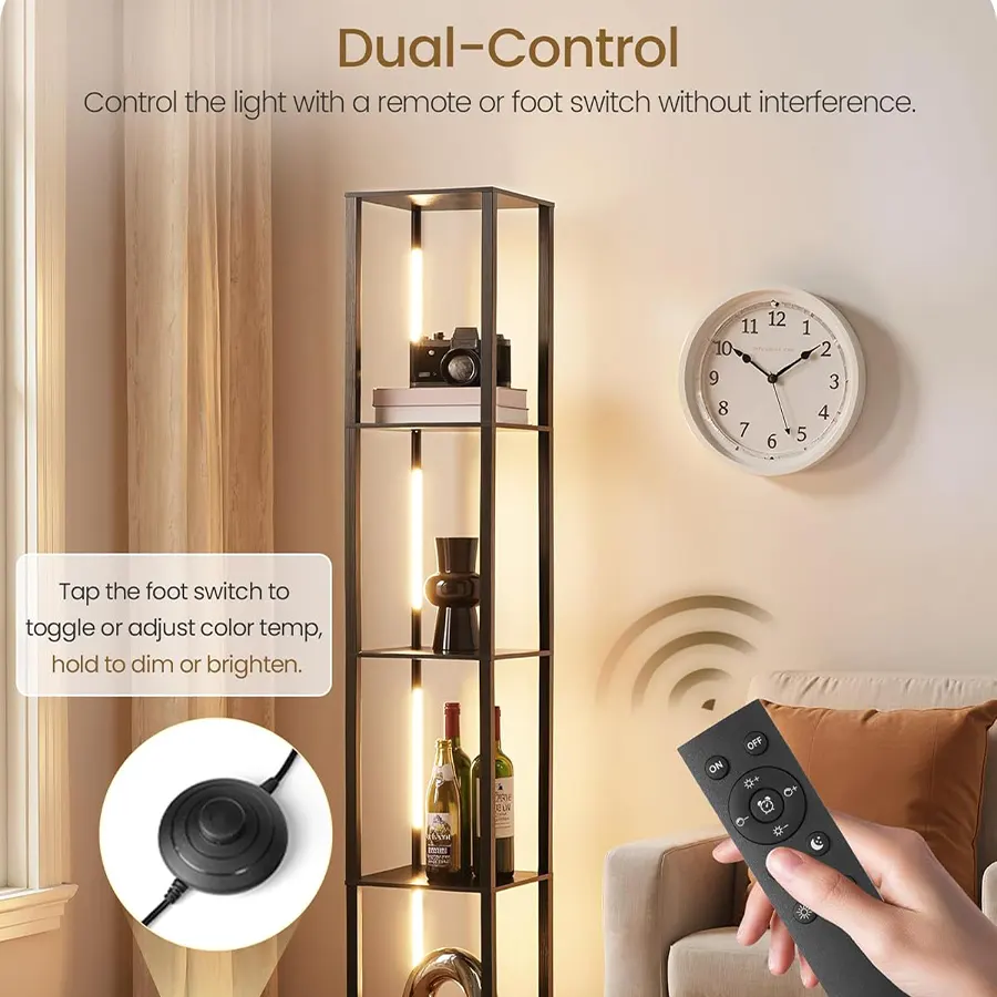 Floor Lamp with Shelves