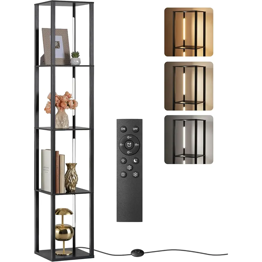 Floor Lamp with Shelves