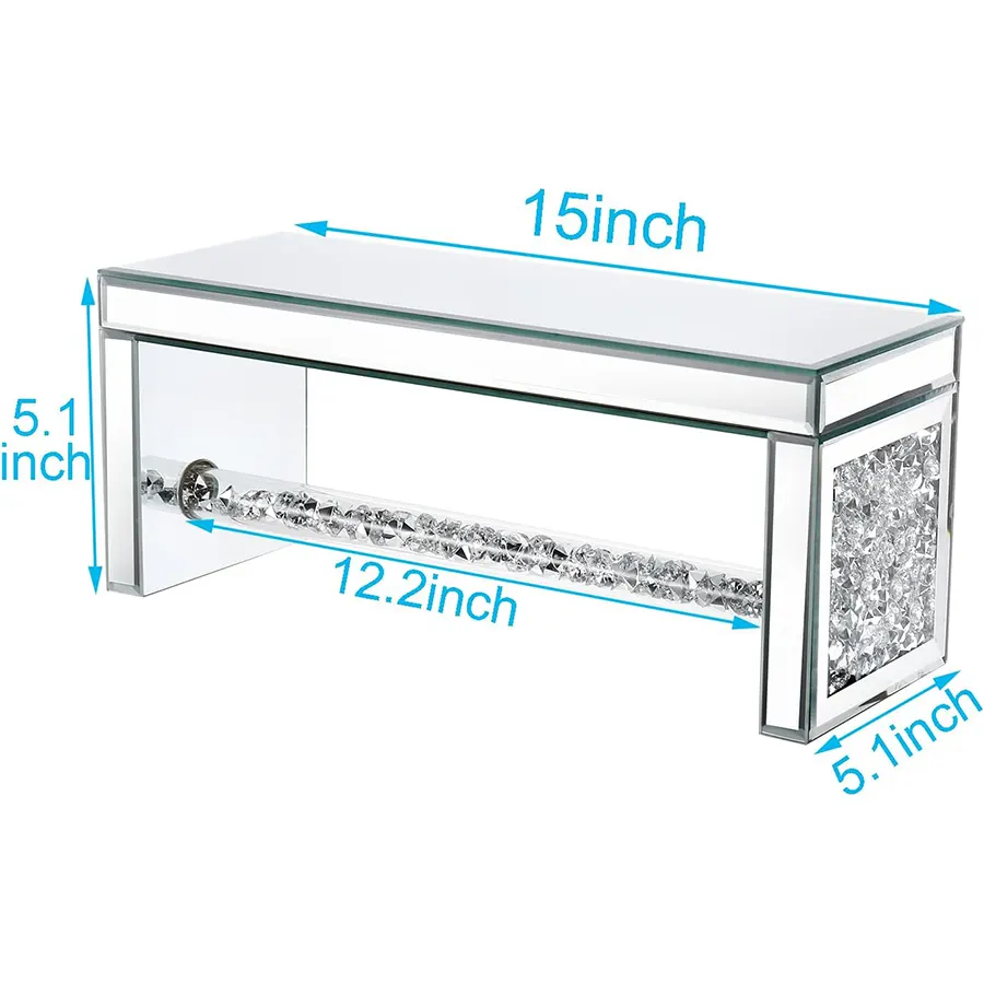 Glass Mirrored Wall Shelf