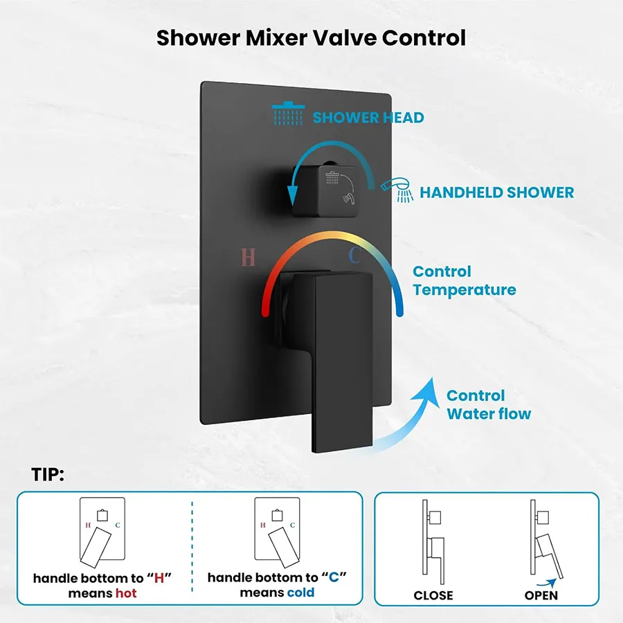 Gotonovo Rainfall Bathroom Shower System