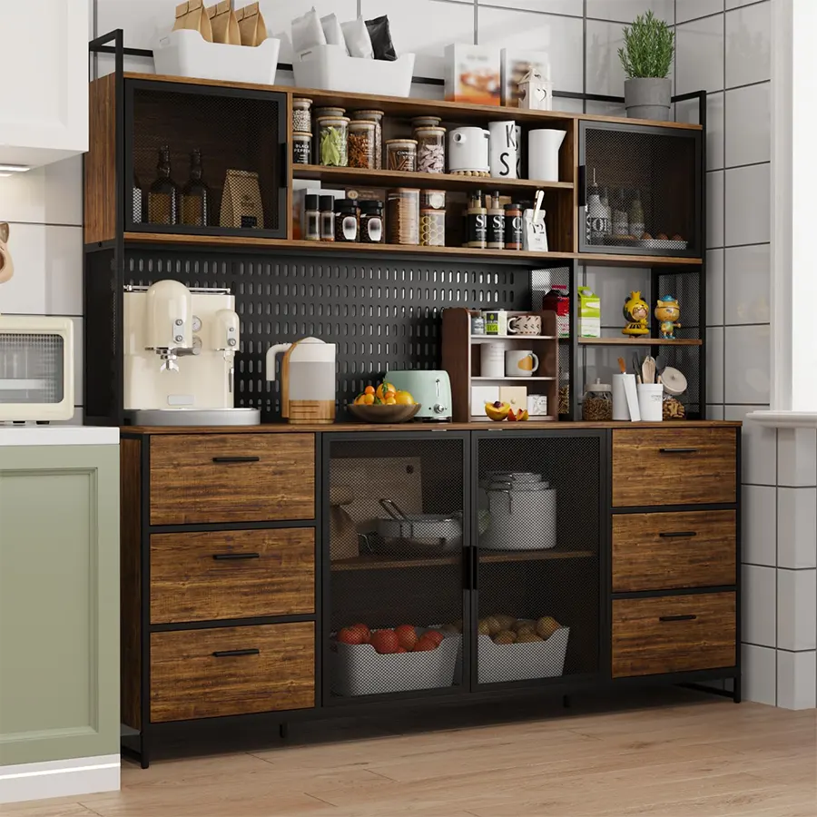Large Kitchen Hutch Pantry Cabinet