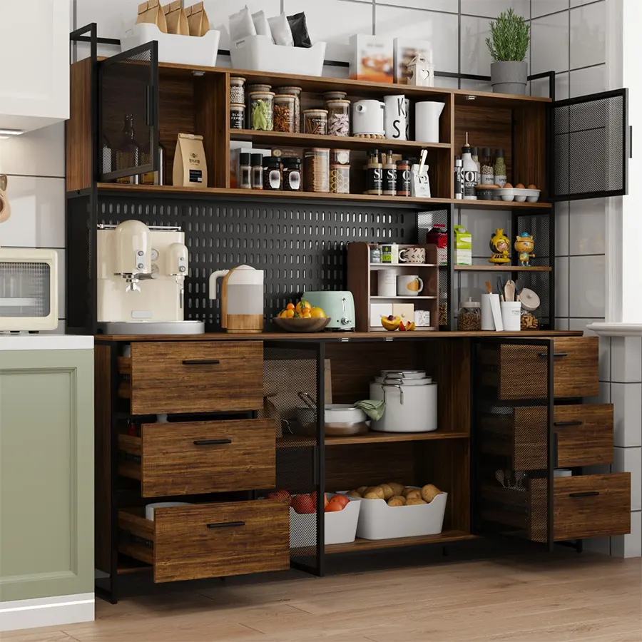 Large Kitchen Hutch Pantry Cabinet