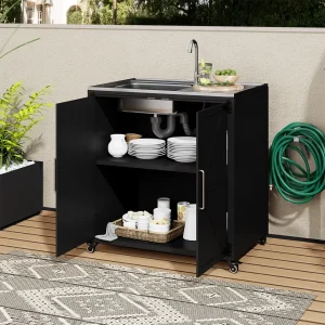 Outdoor Modular Kitchen Sink Station with Cabinet