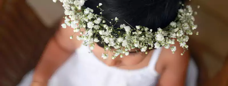 Baby breath flower DIY crown