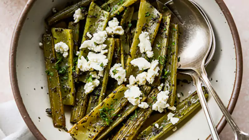 Celery roasted stalks