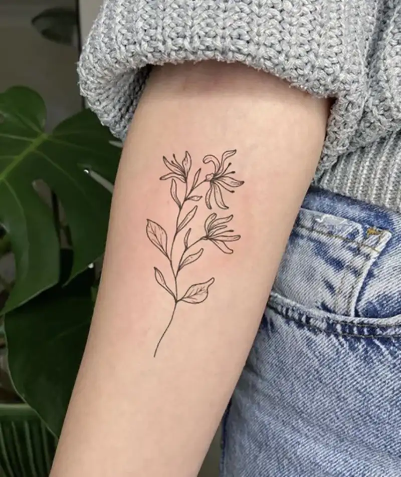 Honeysuckle Flower Tattoo