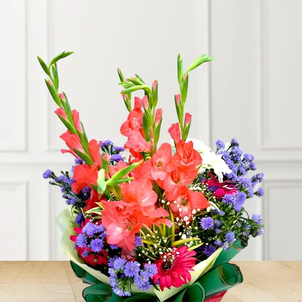 Gladiolus and Poppy Flower Bouquet