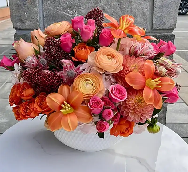 Gladiolus and Poppy Flower Bouquet
