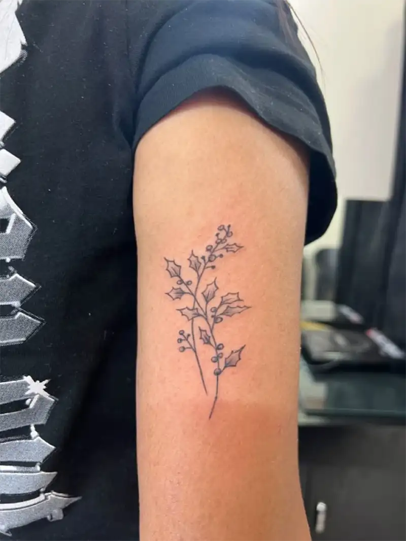  Holly Flower Tattoo 