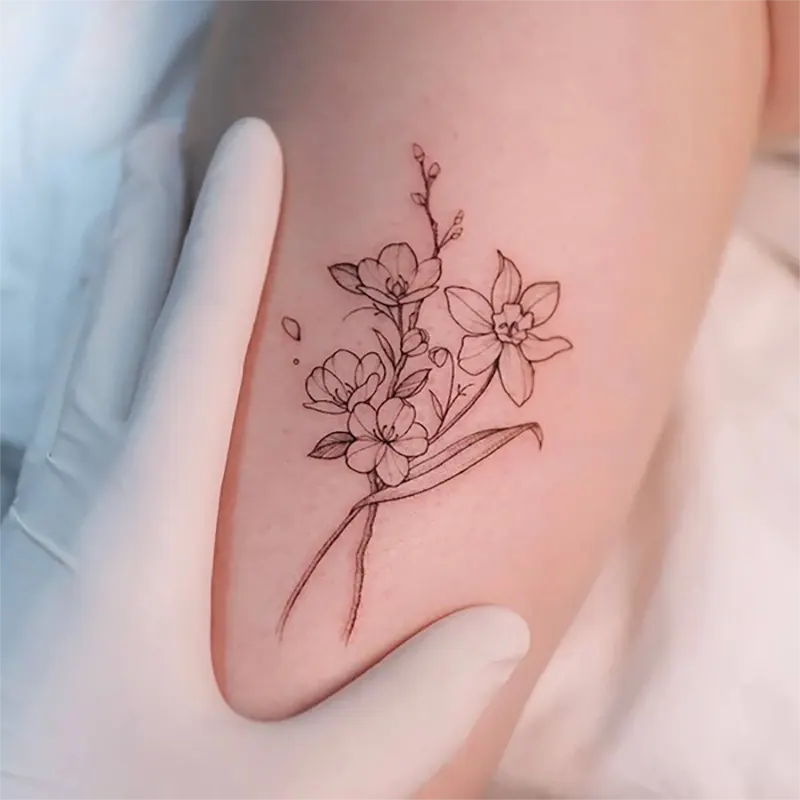 Paperwhite Flower Tattoo