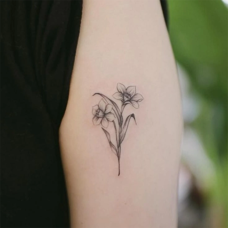 Paperwhite Flower Tattoo