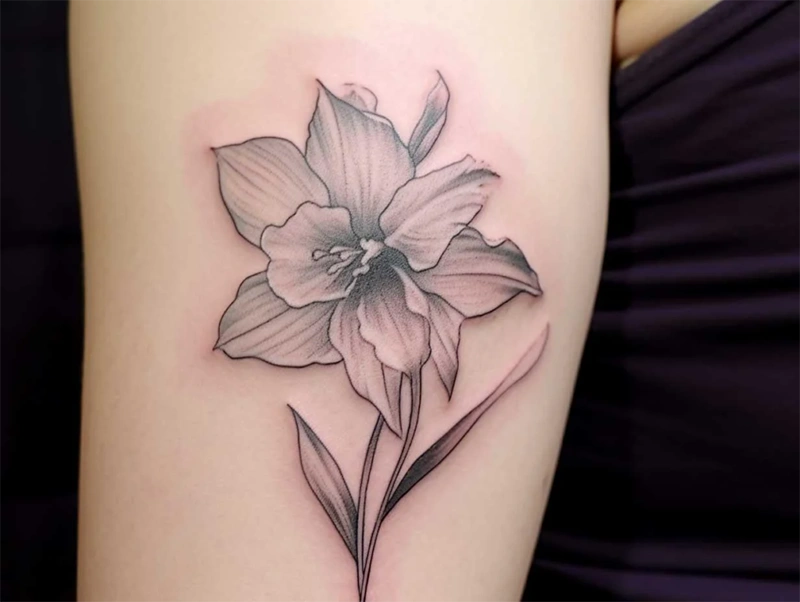 Paperwhite Flower Tattoo