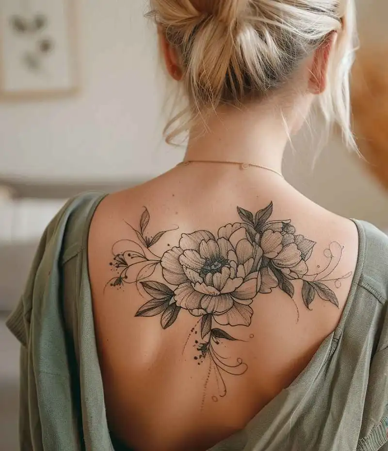 Peony Flower Tattoo