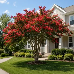 Dynamite crape myrtle tree