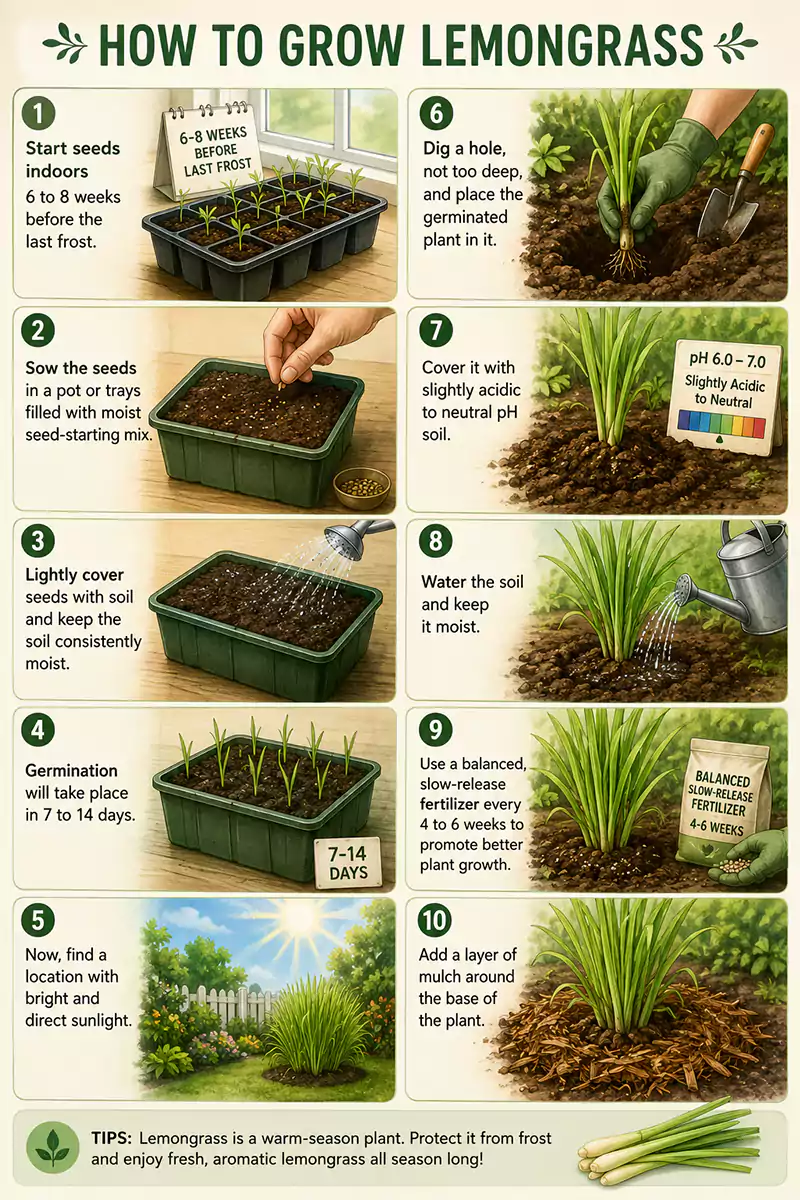 Lemongrass Growing Steps