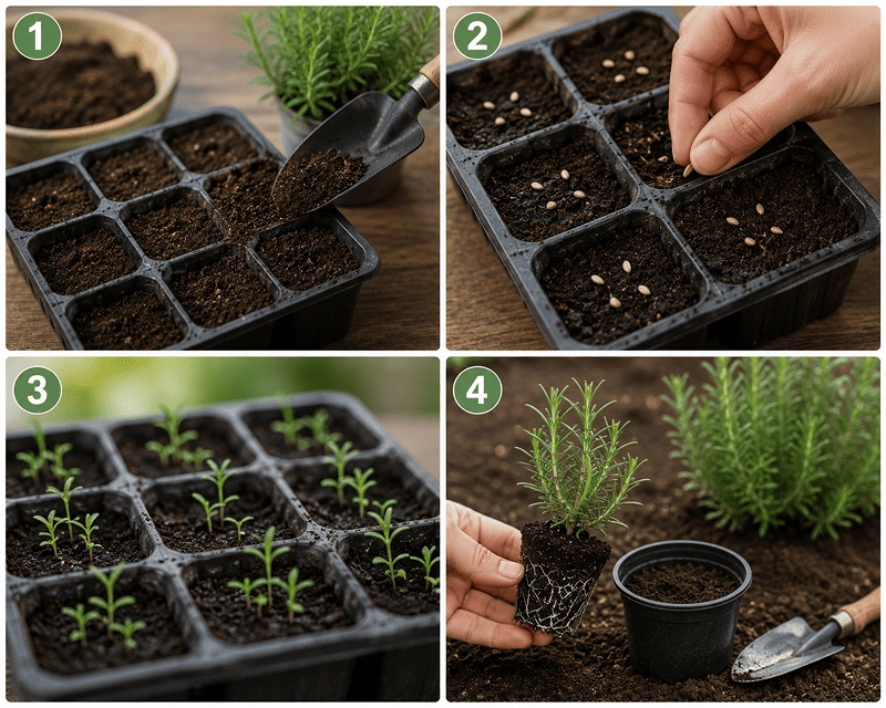 Plating Rosemary from Seeds