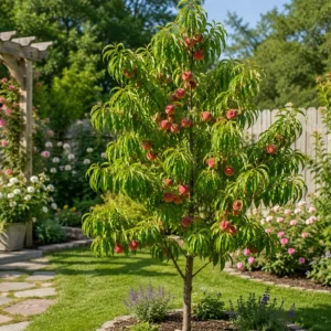 Red haven peach tree