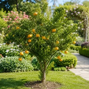 Satsuma orange tree fruit