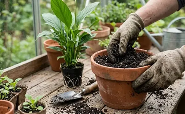 Soil preparation for Spathiphyllum Wallisii