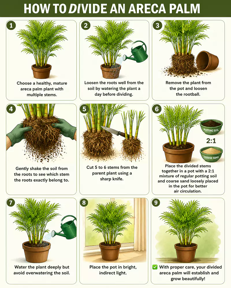 Steps of Growing an Areca PalmPlant