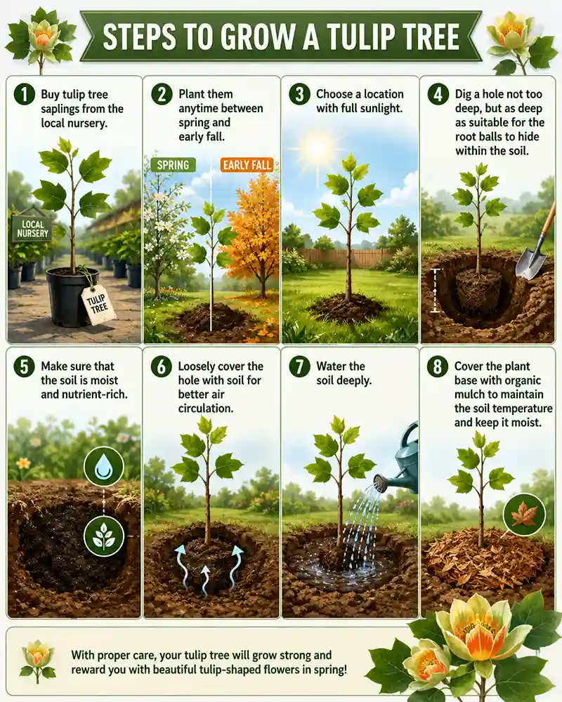 Steps off Growing a Tulip Plant