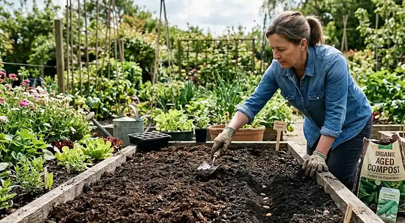 Adding Compost in the Soil