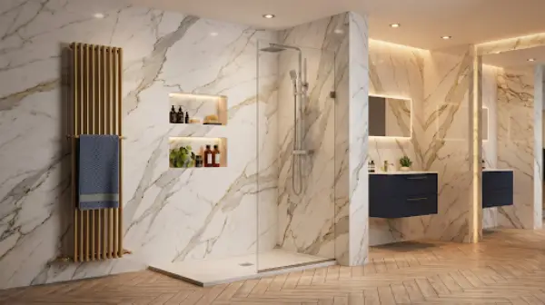 Bathroom With Glass Panels