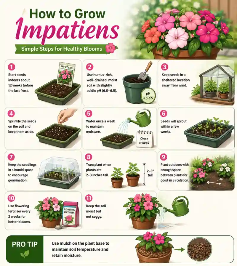 Steps of Growing an Impatiens Plant