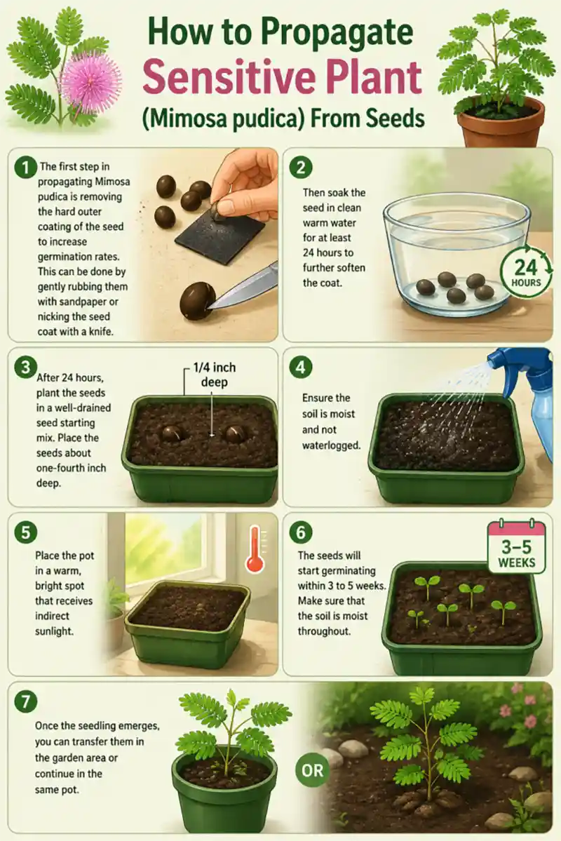 Steps of Propagating a Sensitive Plant from Seeds