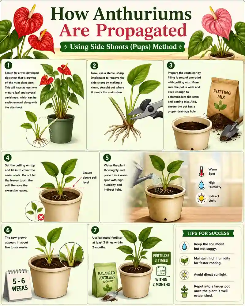 Steps of Propagating an Anthurium Plant