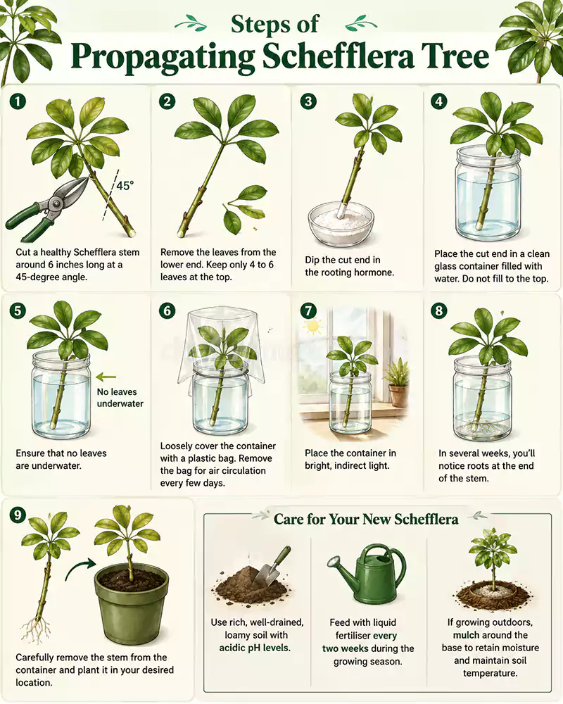 Steps to Propagate a Schefflera Plants