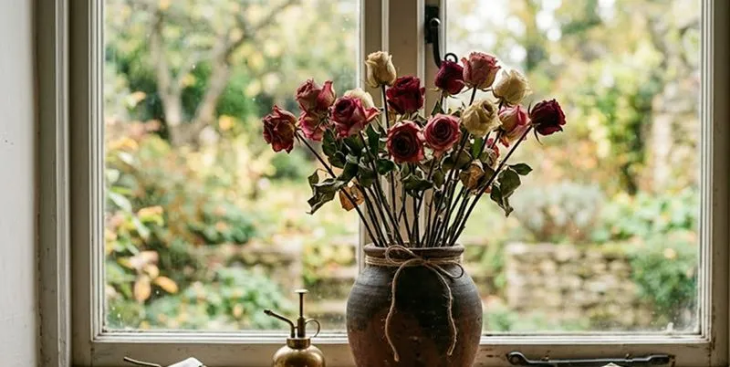 Air drying roses