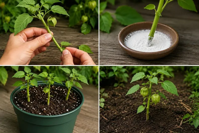 Husk Cherry Stem Cutting Propagation