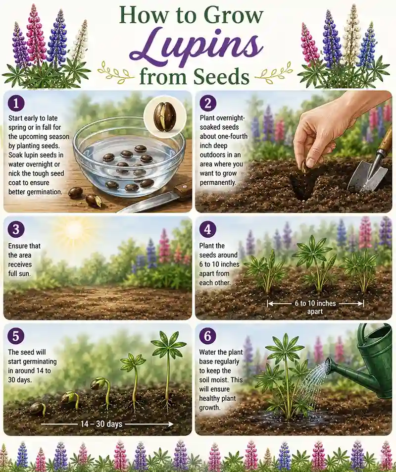 Lupin Growing Steps