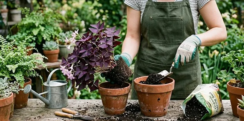 Repotting of Shamrock Plant