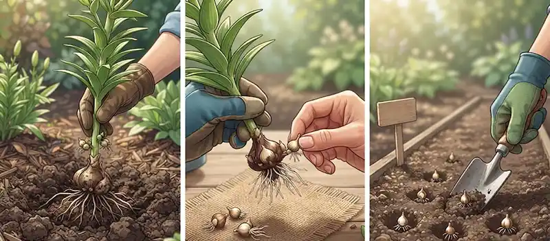 Asiatic hybrid lily propagation by bulblets
