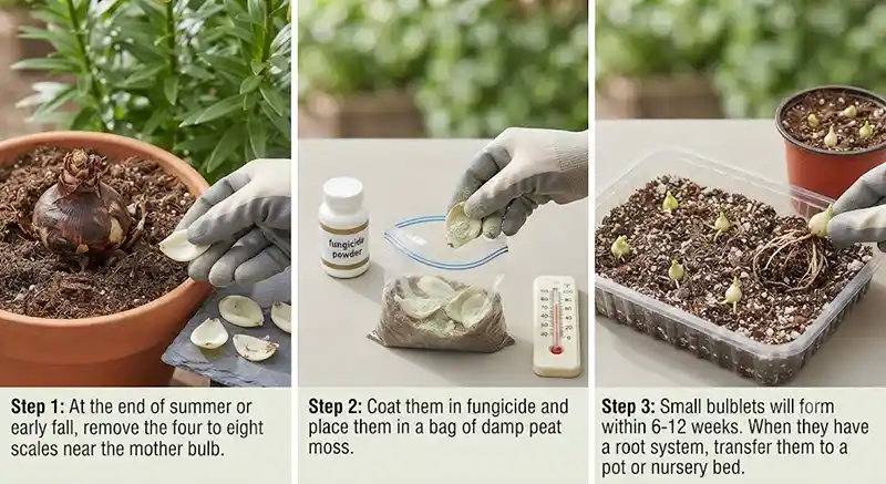 Asiatic hybrid lily propagation by scales