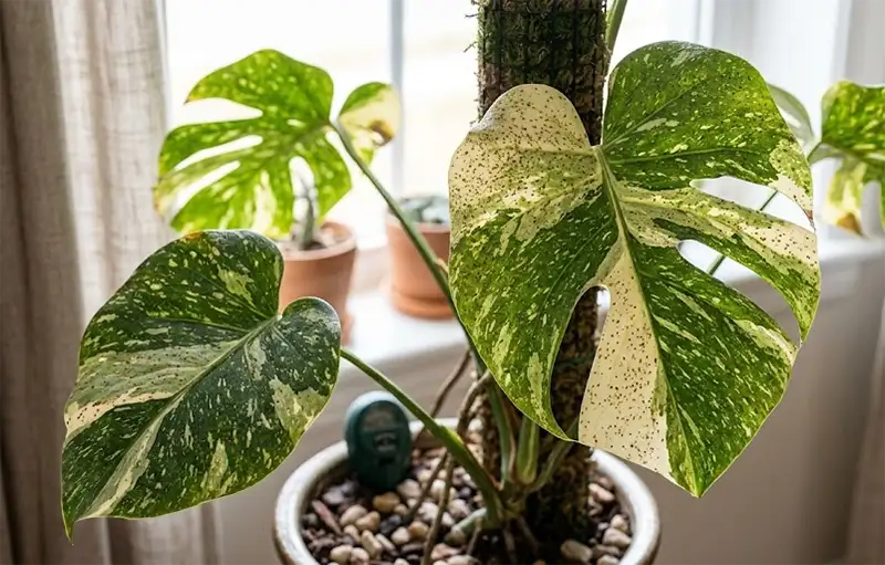 Brown speckles on leaves