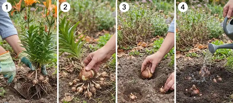 Dividing the Bulbs Asiatic hybrid lily