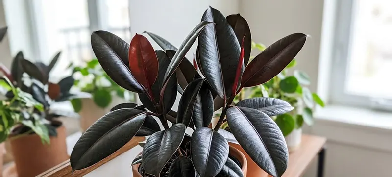Ficus elastica 'Burgundy'