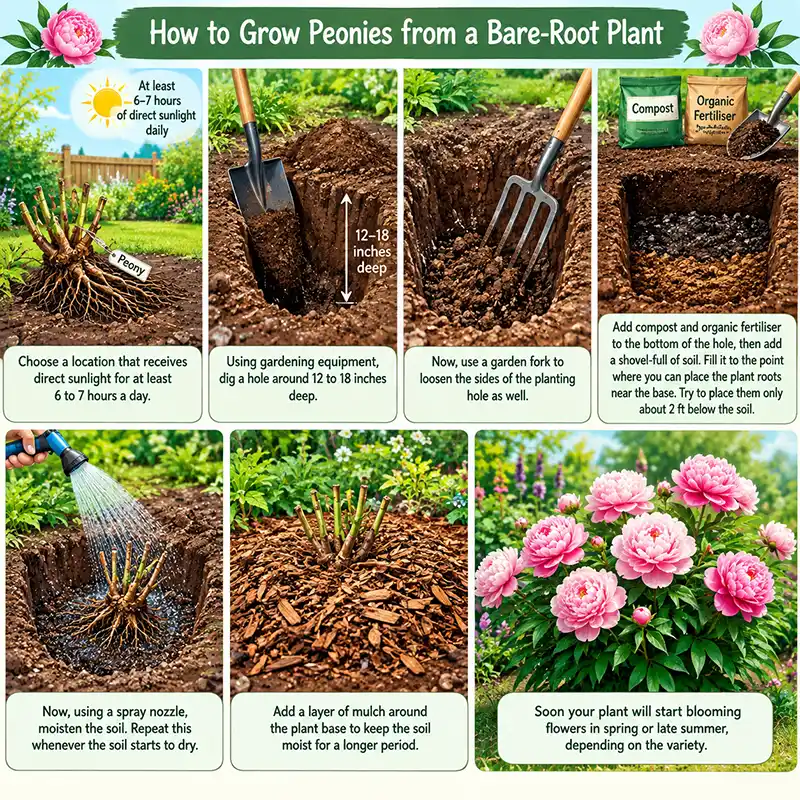 Growing Process of Peony Plant