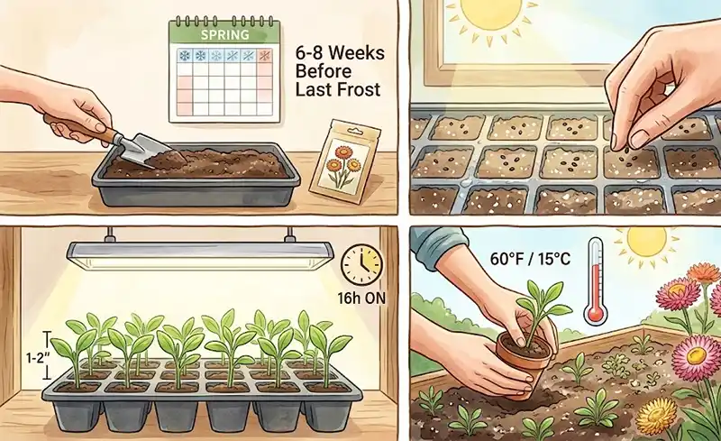 Growing straw flower from seeds