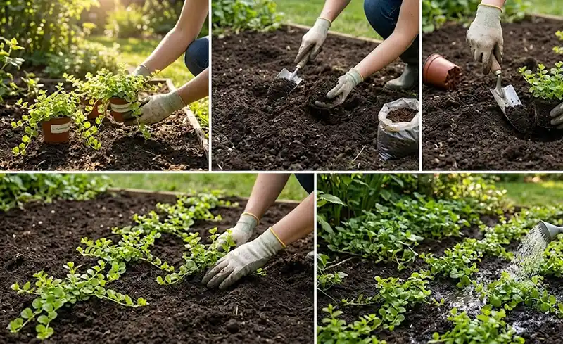 Planting Creeping Jenny 