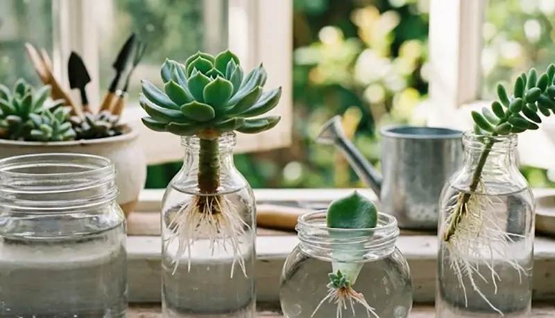 Succulent Propagation in Water