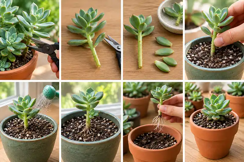 Succulent Stem Cuttings Propagation