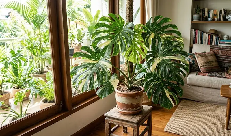 Thai Constellation Monstera at Home 