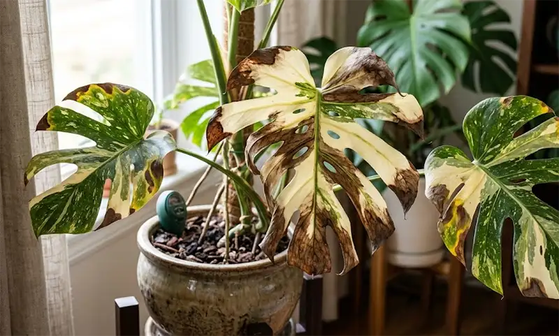 Variegation turning brown